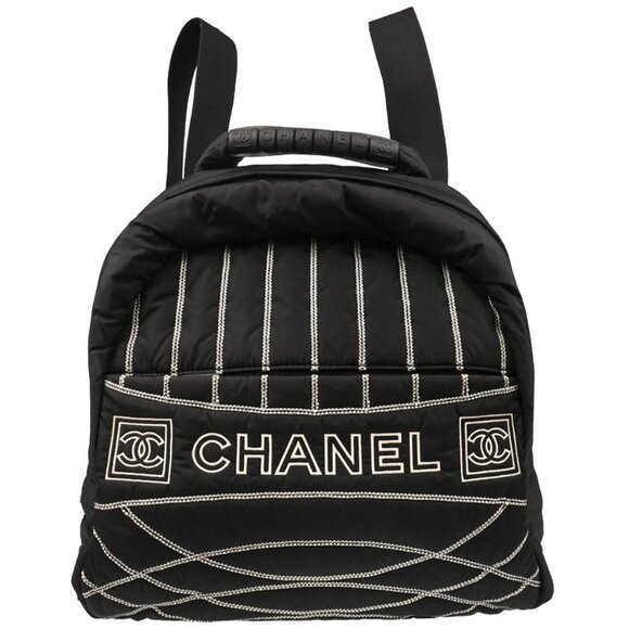 Chanel Black Nylon Sport Line 2way Backpack Handbag 195463 - Picture 1 of 10